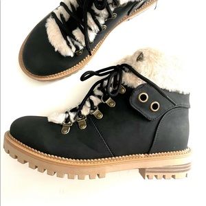 Nicole Miller faux fur winter booties